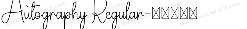 Autography Regular字体转换